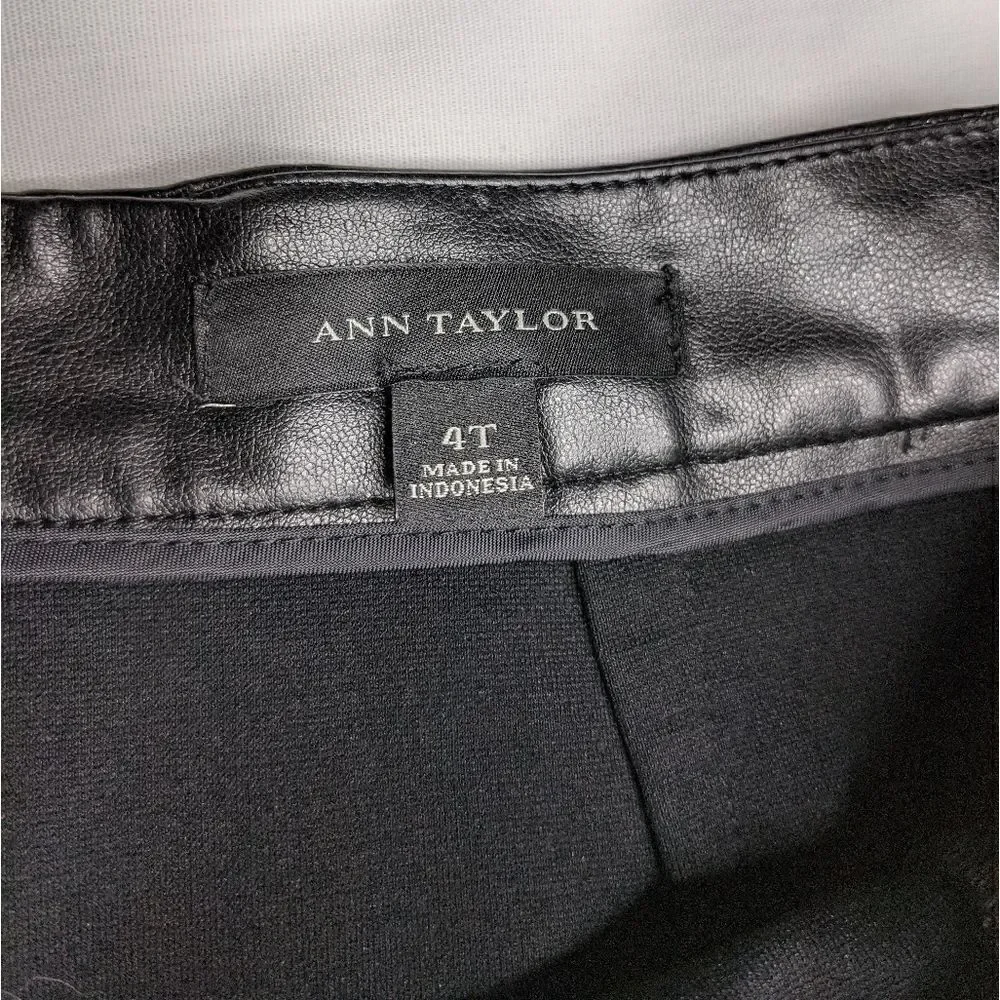 Ann Taylor 4 Tall Black Lace Pencil Skirt